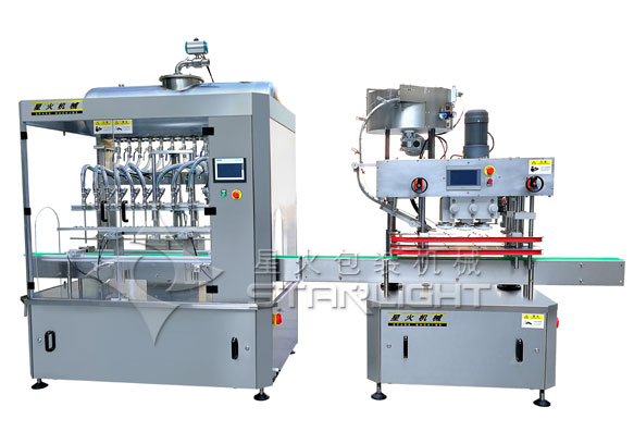 全自動(dòng)直列式液體灌裝線